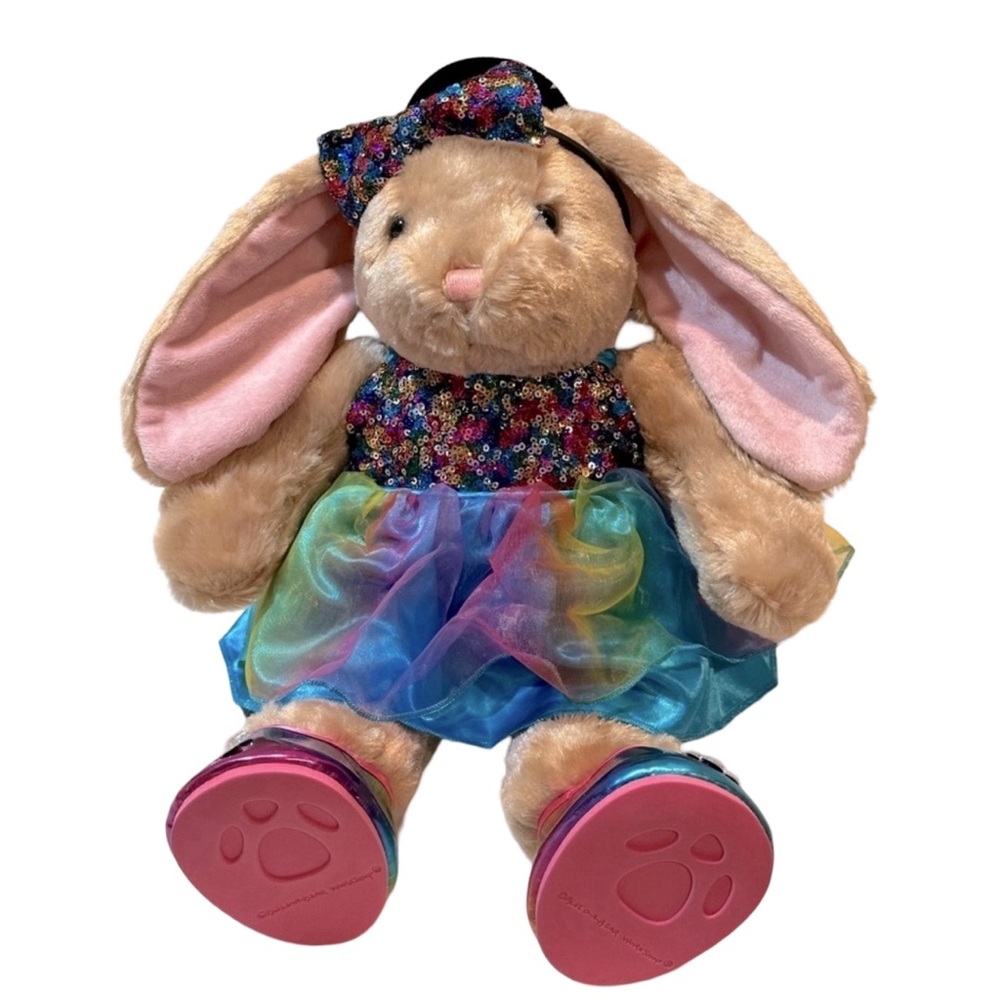 Build-A-Bear Rainbow‎ Sequin Dress, Shoes & Headband Outfit & Bunny NOT Included